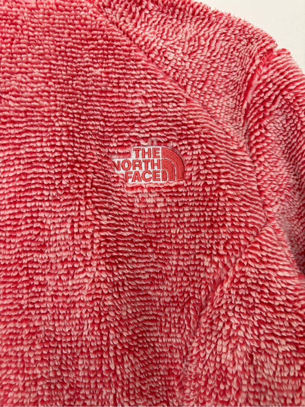 The North Face Soft Fleece Zip Up Jacket Coral Pink Women’s Size S Winter Cold - Picture 5 of 8